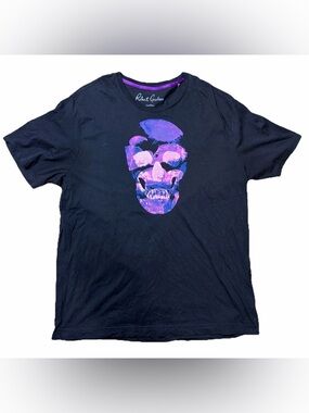 Robert Graham Skull Black Graphic Print Tee Shirt - 2XLT TALL